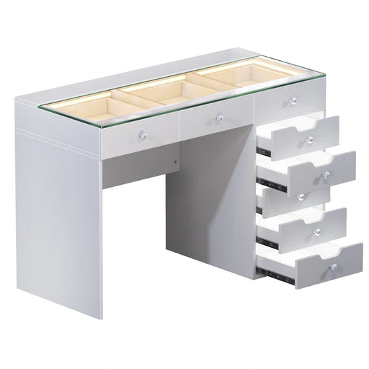 Diana Vanity Desk - 8 Storage Drawers