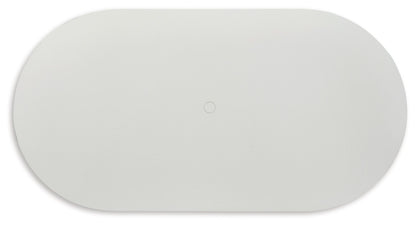 Seton Creek - Oval Dining Table With Umb Opt - White