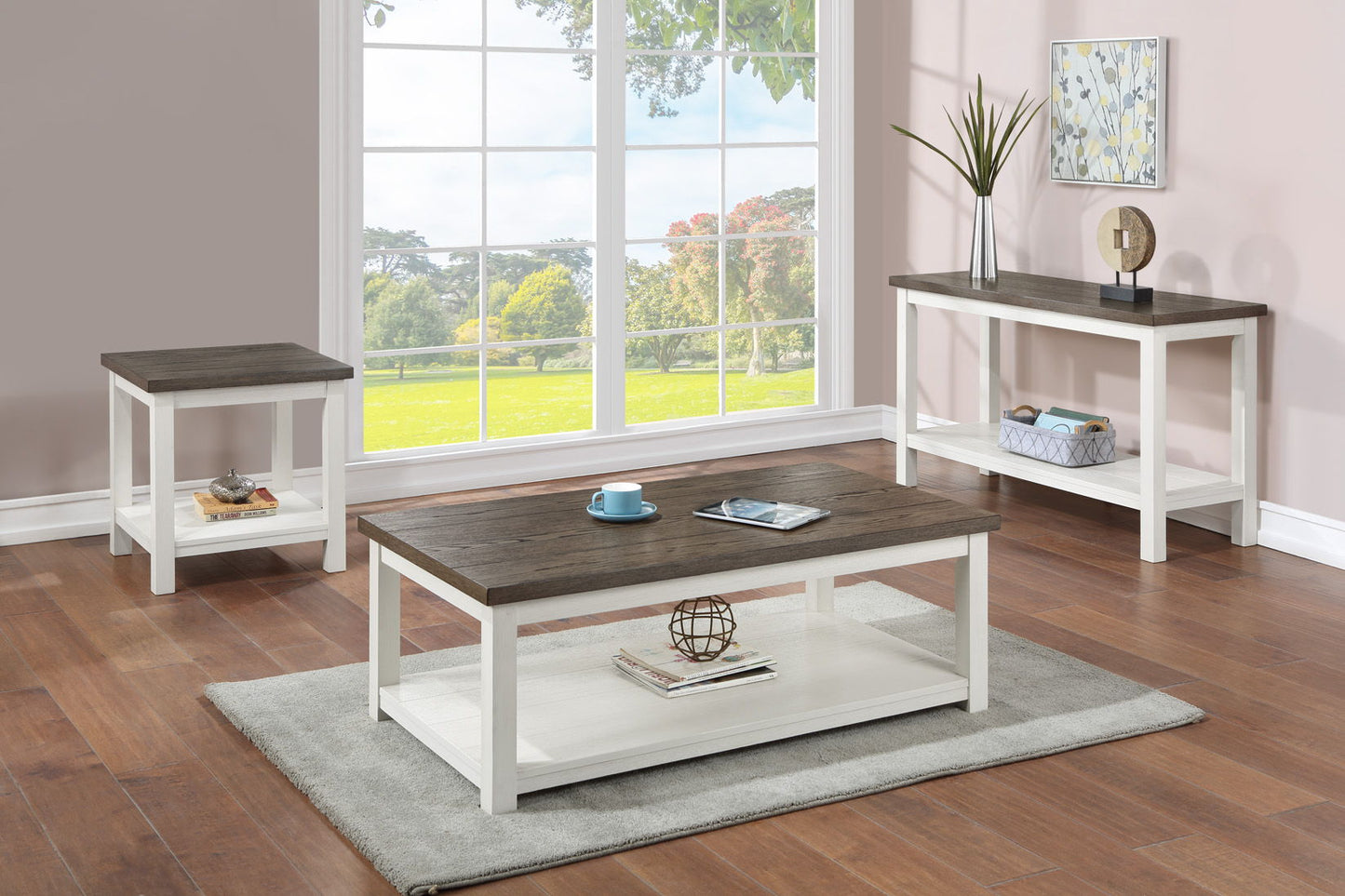 Dakota - Coffee Table With Casters - White