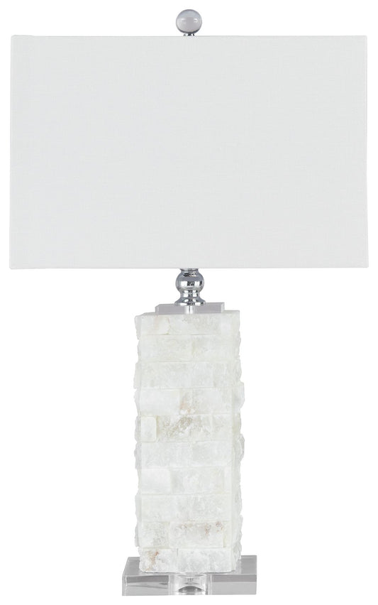 Malise - Alabaster Table Lamp  - White