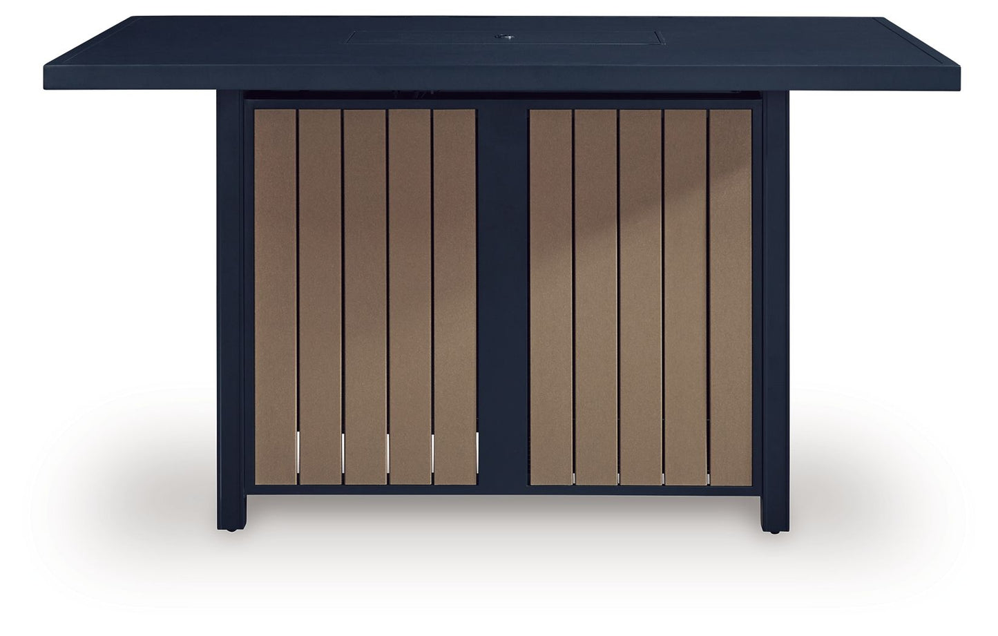 East Beach - Rectangular Bar Table With Fire Pit - Blue