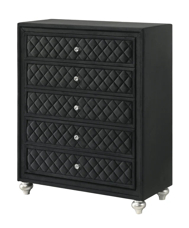 Cameo Panel Bedroom Group - BLACK Chest