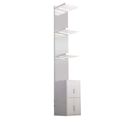 Celina Pro Bookself – A Stylish Upgrade with Mirror Functionality White