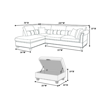 Sectional Set w/ottoman