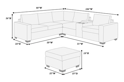 Sectional Set W/ Ottoman