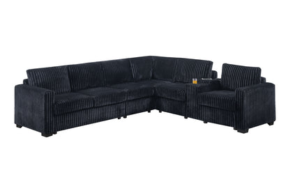 Reversible Sectional w/ Console & Cup Holders