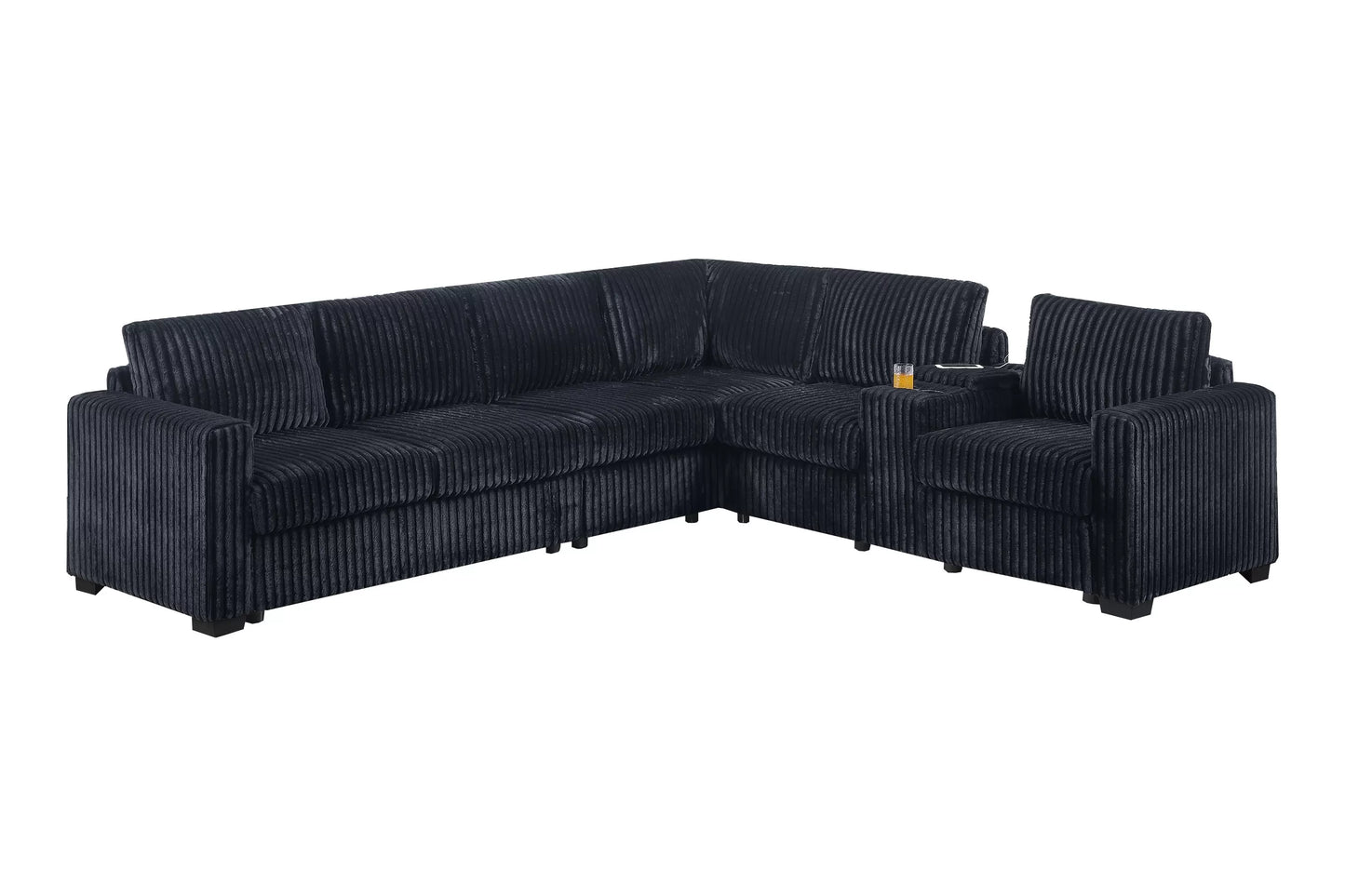 4 of July SALE - Jumbo Corduroy Sectional