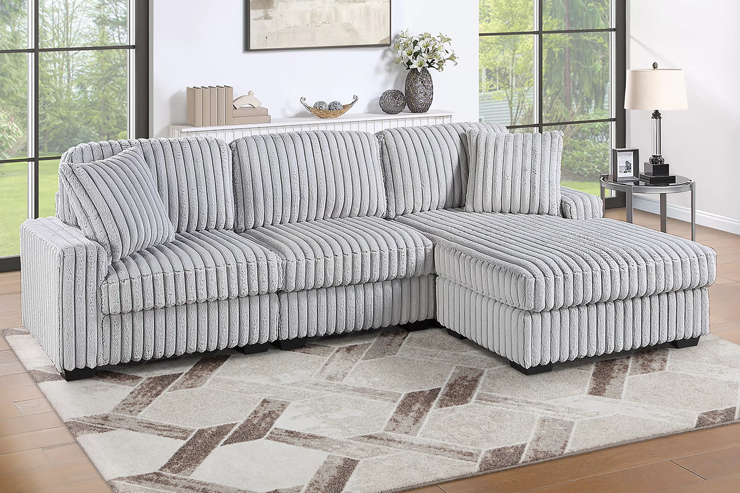 Reversible Chaise + 2 Seat Sofa