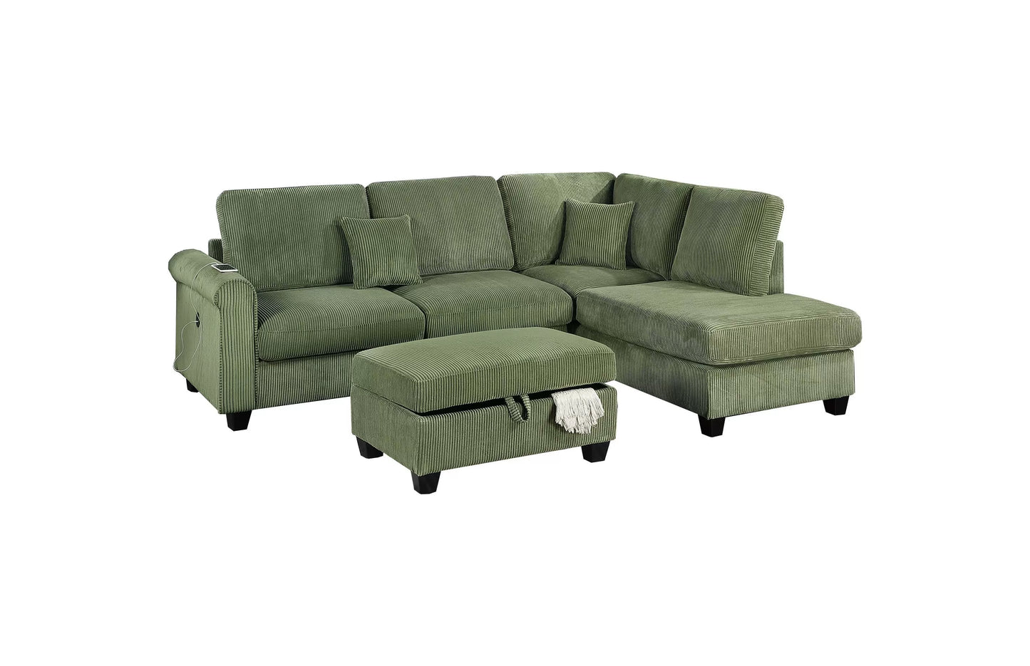 Sectional Set  built-in USB port