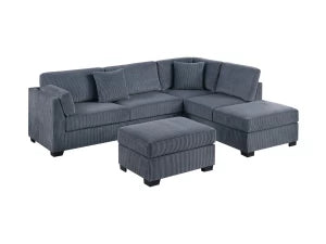 Reversible Sectional Set W/ Ottoman