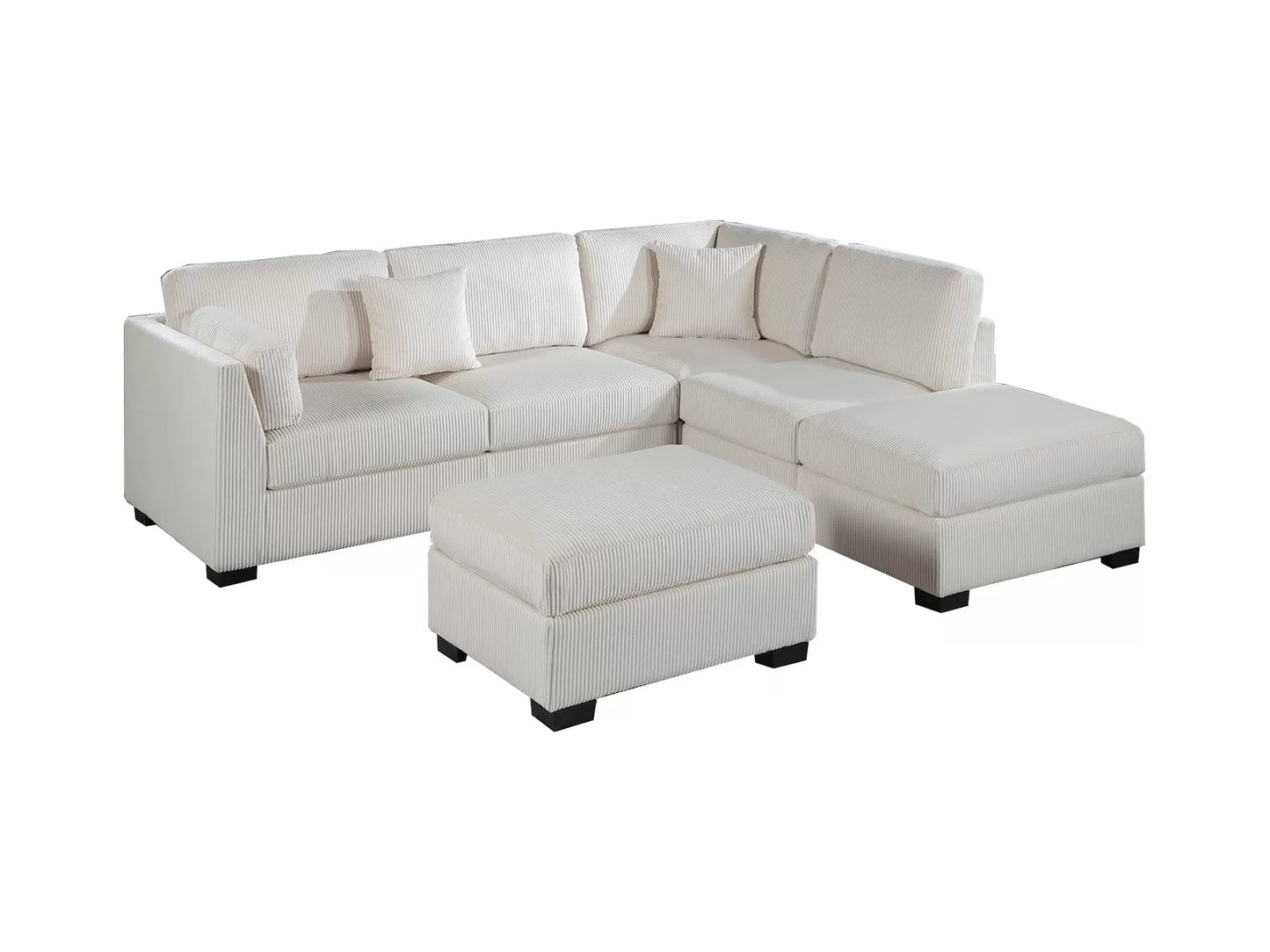 Reversible Sectional Set W/ Ottoman