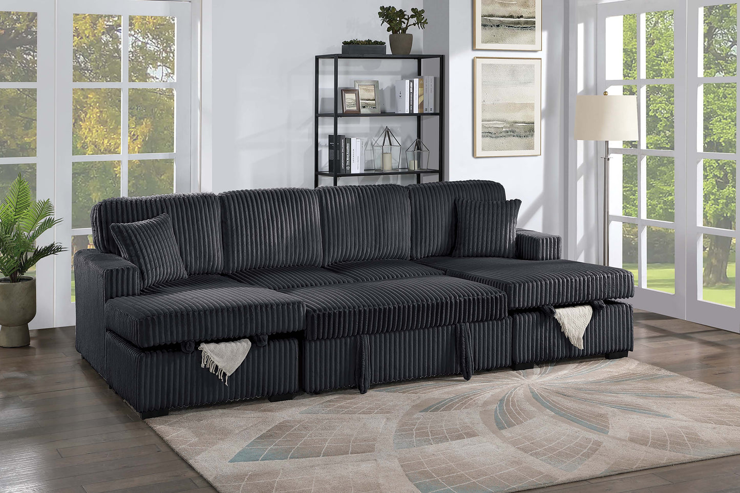 Convertible Sectional Doble Chaise