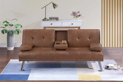Brown Adjustable Futon