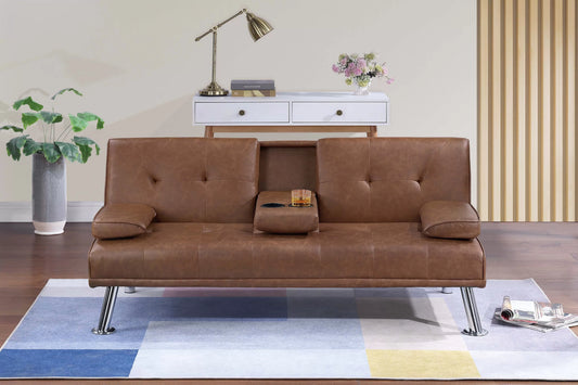 Brown Adjustable Futon
