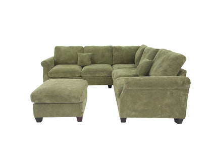 Sectional w/Cocktail Ottoman-Sage