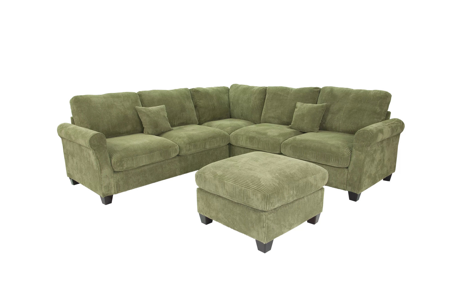 Sectional w/Cocktail Ottoman-Sage