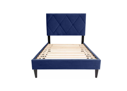Twin Bed - Navy Adjustable Headboard