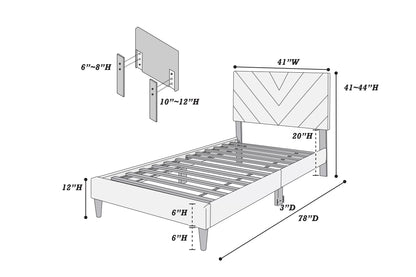 Twin Blue Bed Frame