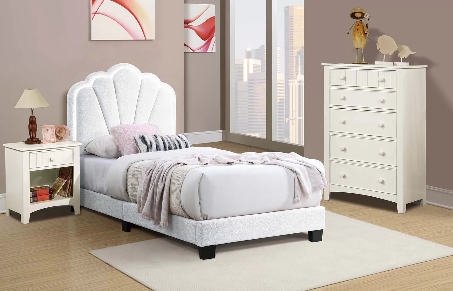 Platform Bed W/ Built-In LED Lights - Twin Bed