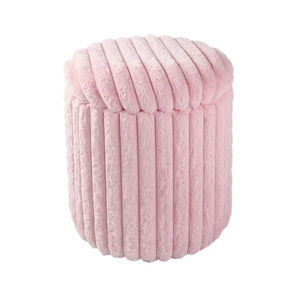 Rabbit Fur Storage Stool