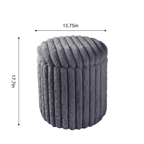 Rabbit Fur Storage Stool