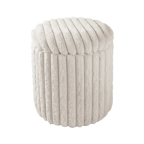 Rabbit Fur Storage Stool