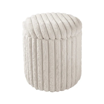 Rabbit Fur Storage Stool
