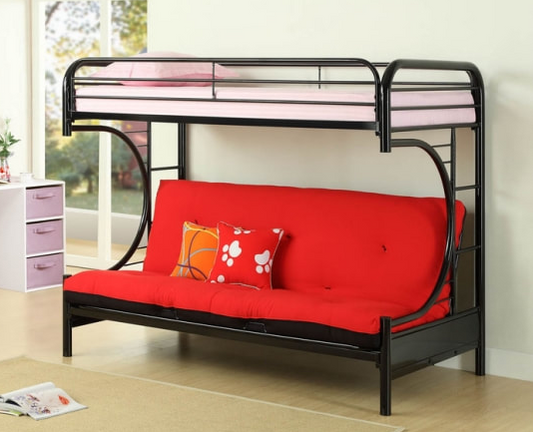 Bunk bed Twin / Futon - Mattress and futon pad included