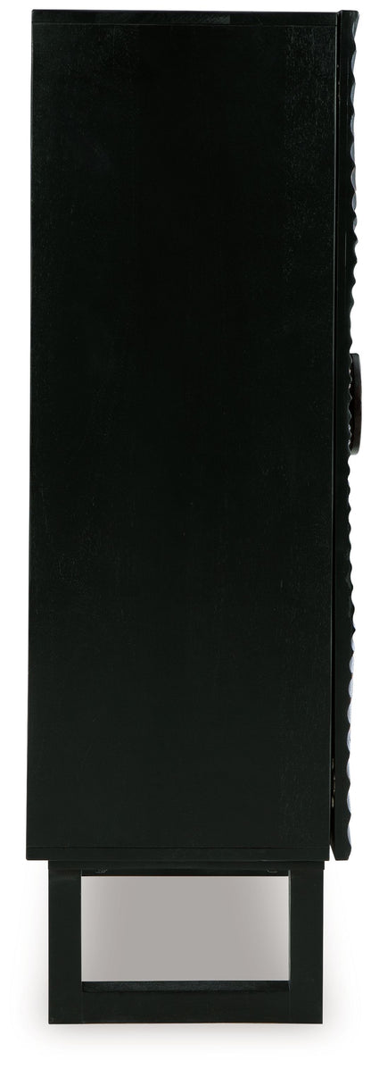 Fosterman - Accent Cabinet - Distressed Black