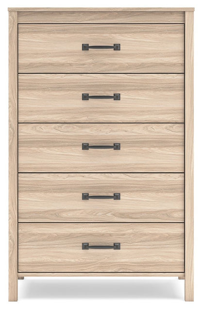 Battelle - Tan - Five Drawer Chest