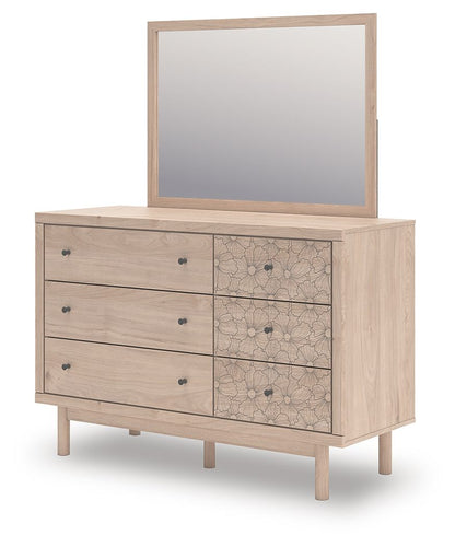 Arloster - 4 Pc. - Full Panel Storage Bed, Dresser, Mirror And Nightstand - Tan