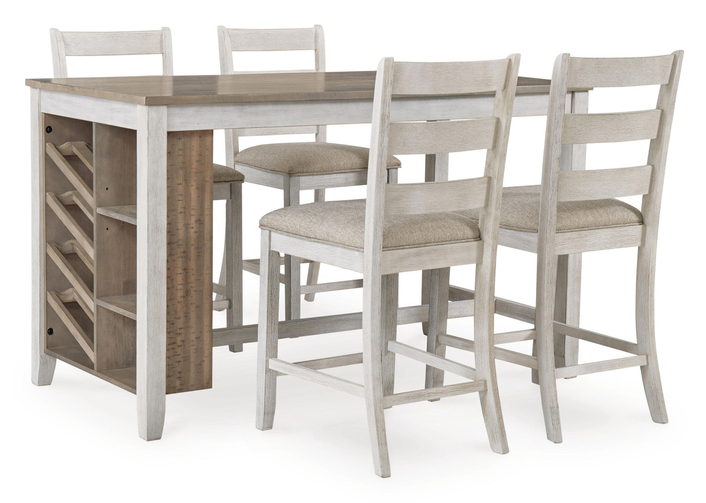 Skempton - Blanco - Mesa alta rectangular con almacenaje