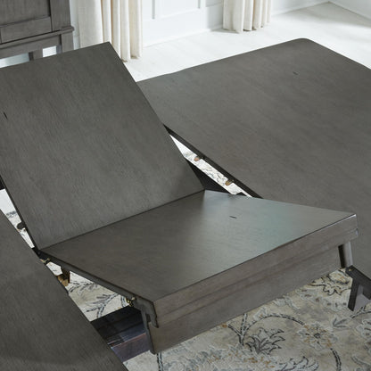 Hallanden - Rectangular Dining Room Butterfly Extension Table - Gray