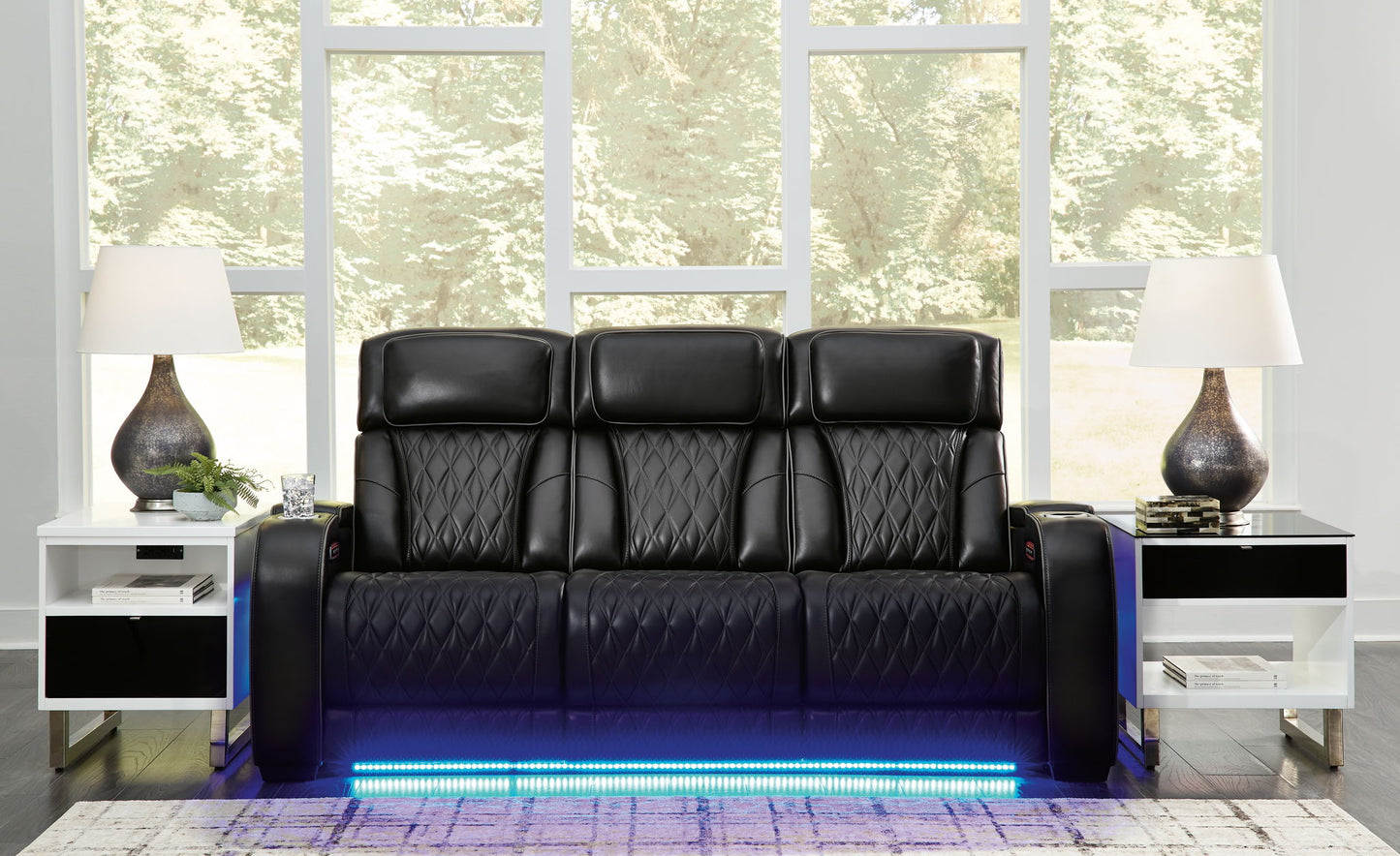 Boyington - Negro - 2 piezas. - Sofá y loveseat reclinables eléctricos