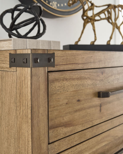 Ridgester - Five Drawer Chest - Light Brown