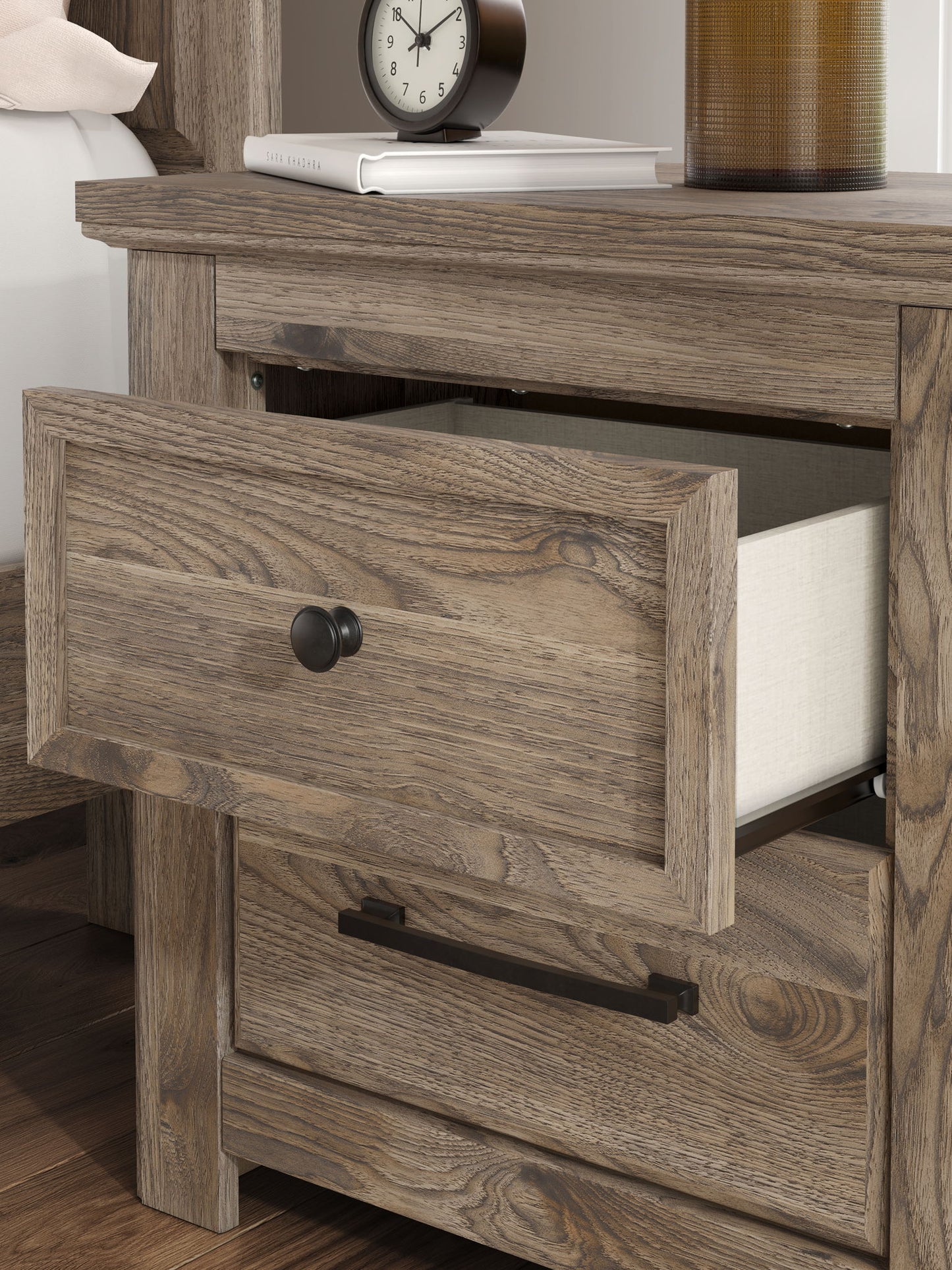 Rusticott - Two Drawer Night Stand - Brown