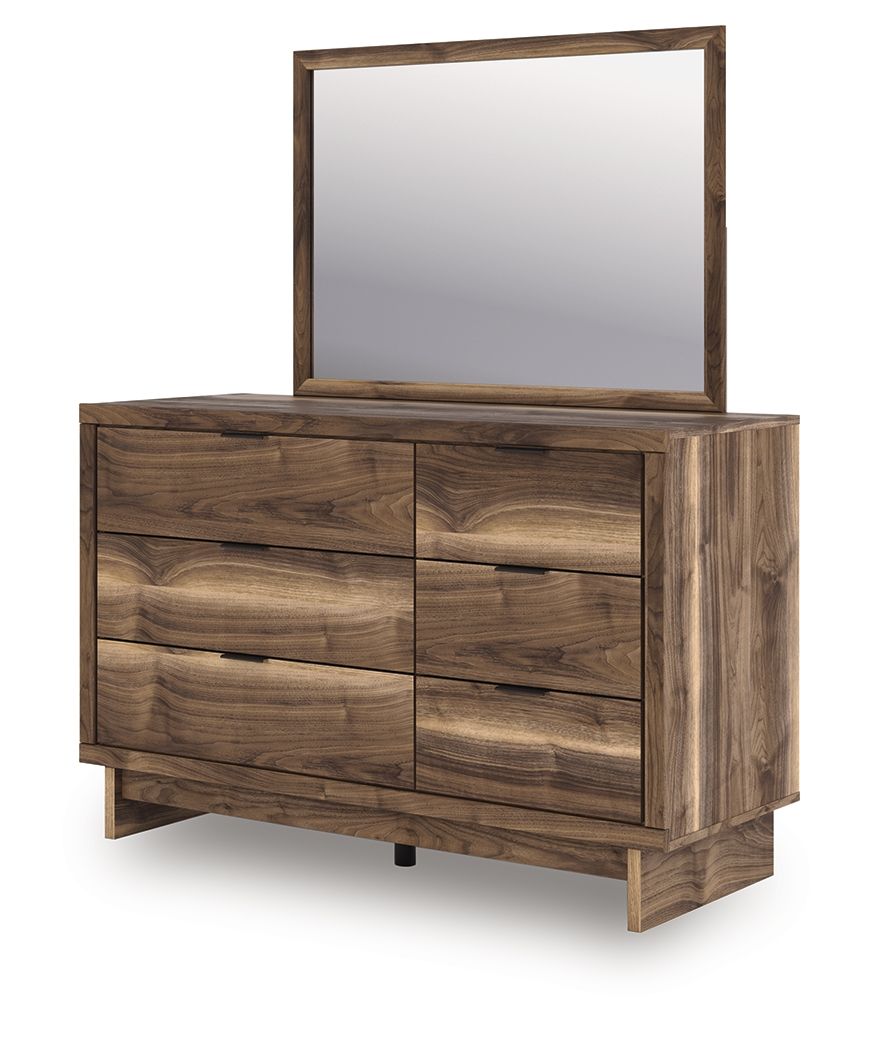 Chirason - 3 Pc. - Full Panel Storage Bed, Dresser And Mirror - Brown