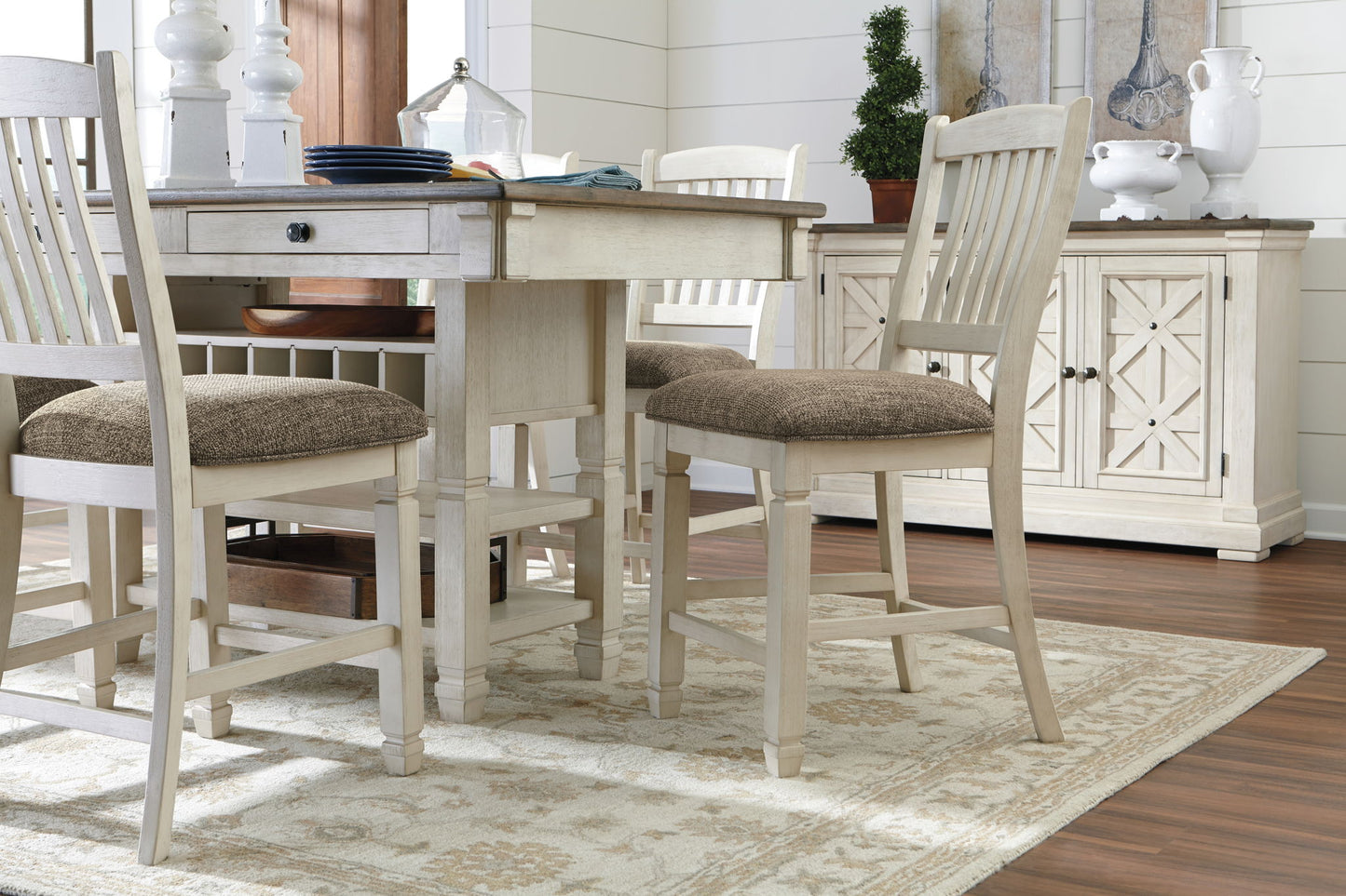 Bolanburg - Beige - Mesa alta rectangular para comedor