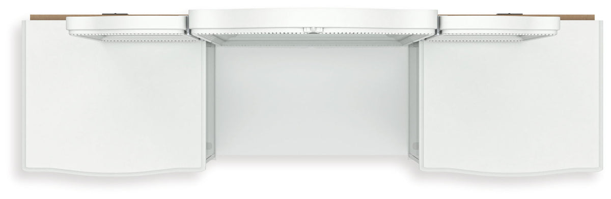Kozlani - 3 Pc. - Vanity, Mirror And Stool - White