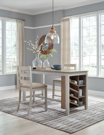 Skempton - Blanco - Mesa alta rectangular con almacenaje