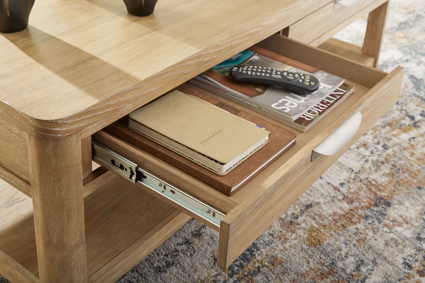Rencott - Marrón claro - Mesa de cóctel rectangular
