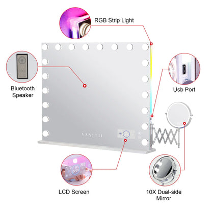 New Release! Hollywood 18/20 Bulbs Light Mirror with Bluetooth