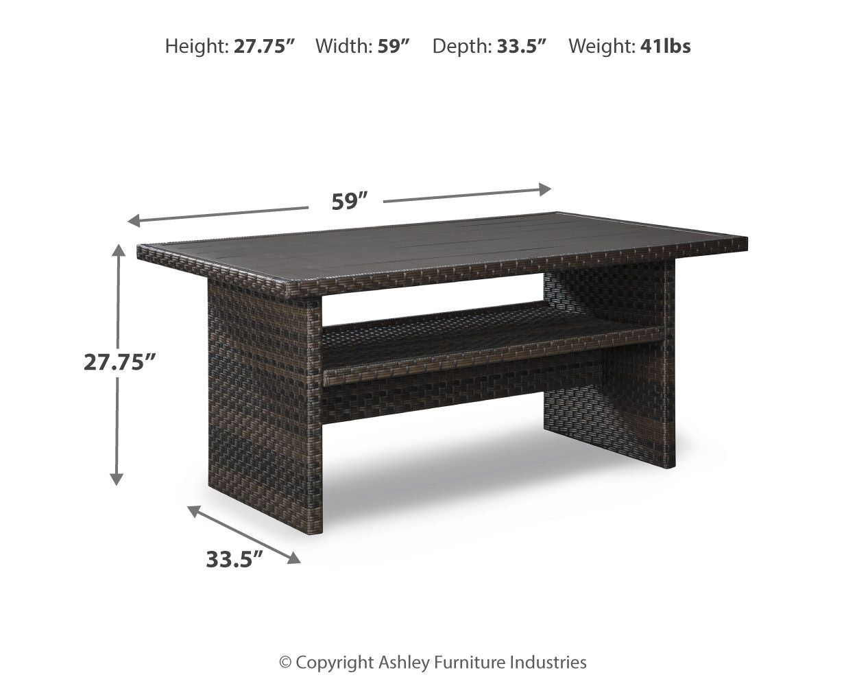 Easy - Marrón Oscuro / Beige - Mesa Multiusos Rectángulo