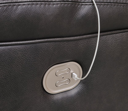 Mountainous - 2 Seat Power Reclining Sofa With Adj Headrest - Eclipse