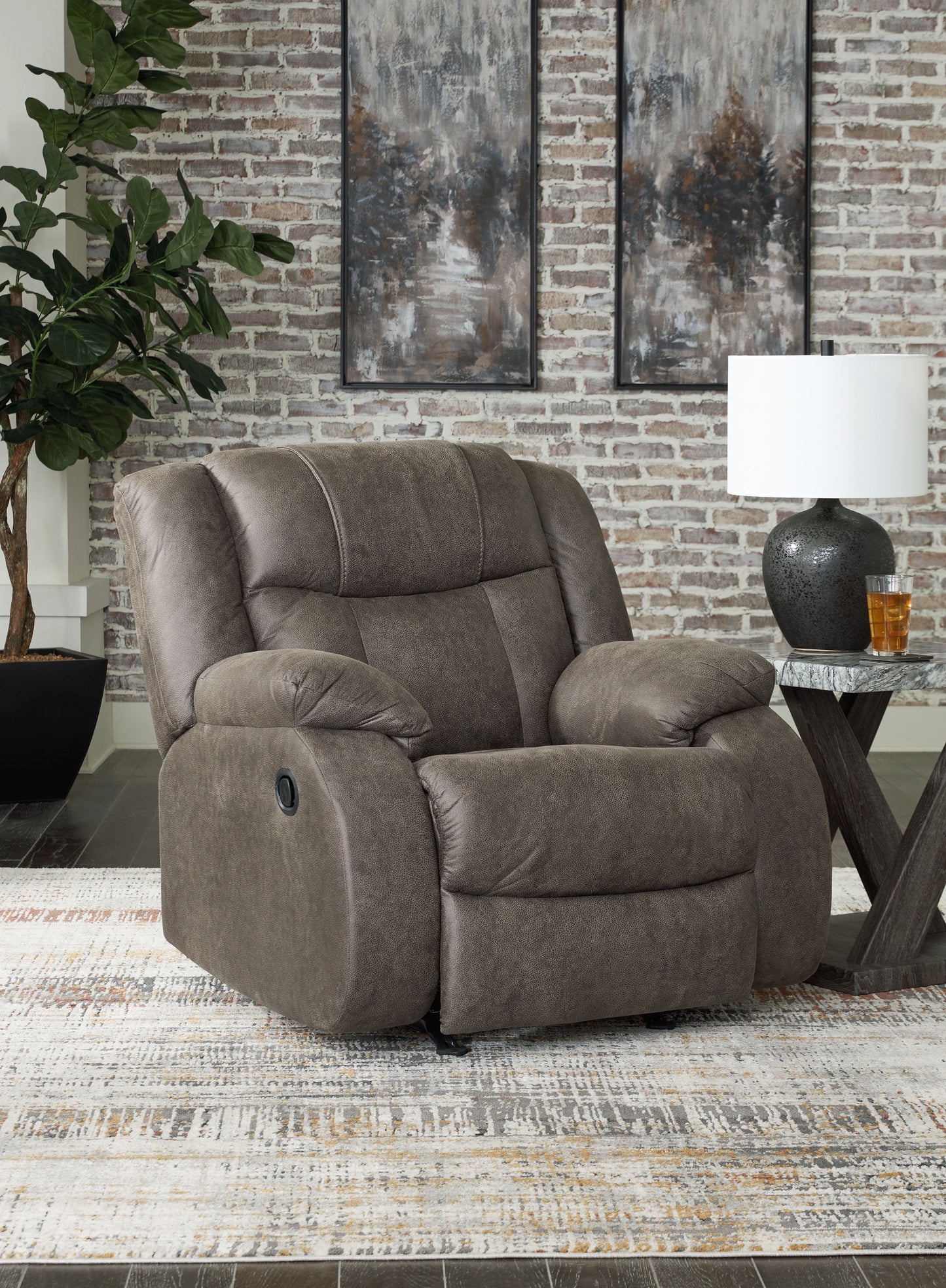 First Base - Gunmetal - Rocker Recliner