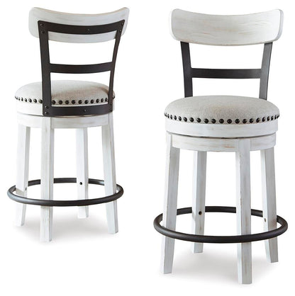 Valebeck - Taburete giratorio con respaldo completo