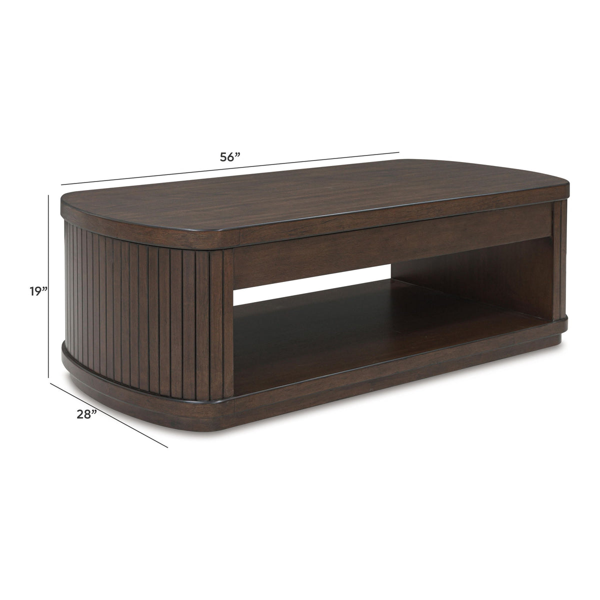 Korestone - Lift Top Cocktail Table - Dark Brown