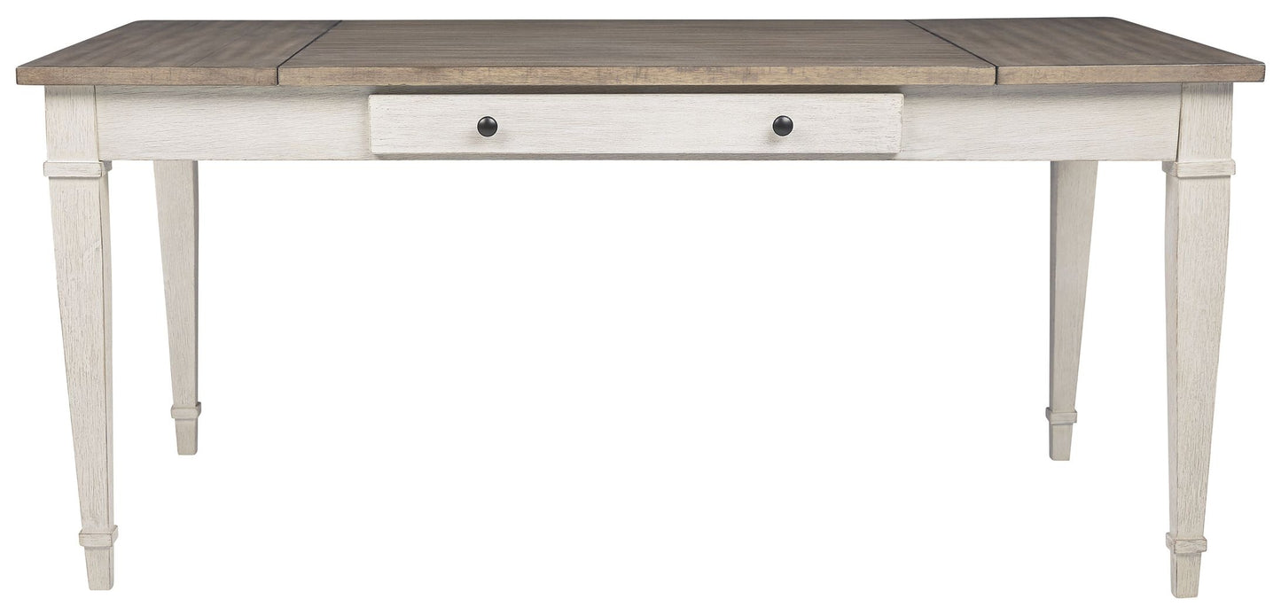 Skempton - RECT DRM Table w/Storage - White