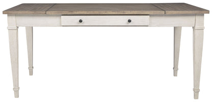Skempton - RECT DRM Table w/Storage - White