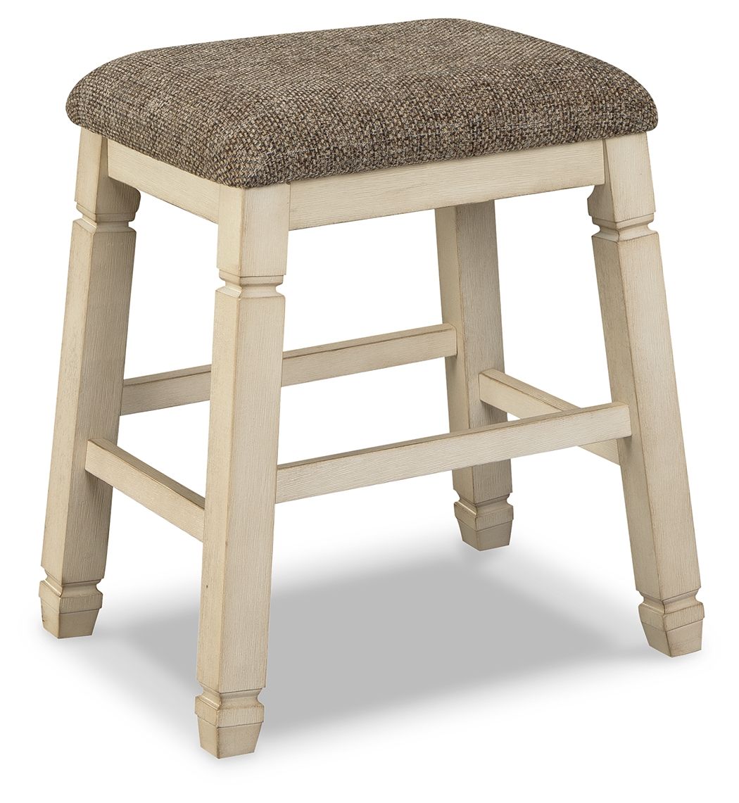 Bolanburg - Beige - Taburete tapizado (Juego de 2)